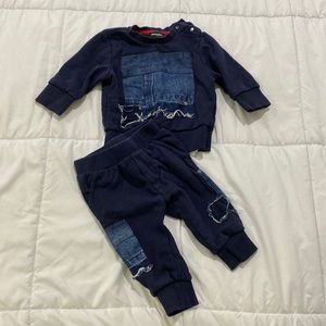 Diesel Baby Denim Sweats Set